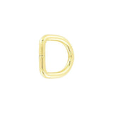 3/4" Gold, Split D Ring, Steel, #P-2930-GOLD