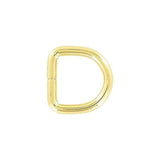 3/4" Gold, Split D Ring, Steel, #P-2930-GOLD