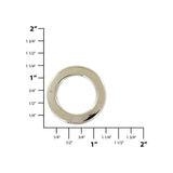 3/4" Shiny Nickel, Flat Round Ring, Zinc Alloy, #P-3163-NP