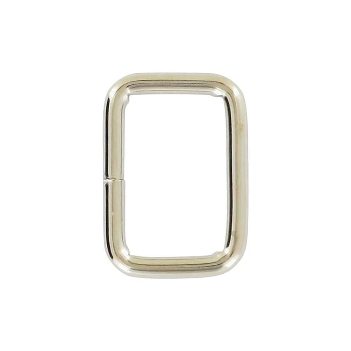 3/4" Shiny Nickel, Split Rectangular Ring, Steel, #C-25-3-4-NP