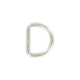 3/4" Shiny Nickel, Welded D Ring, Steel, #D-408-3-4-NP