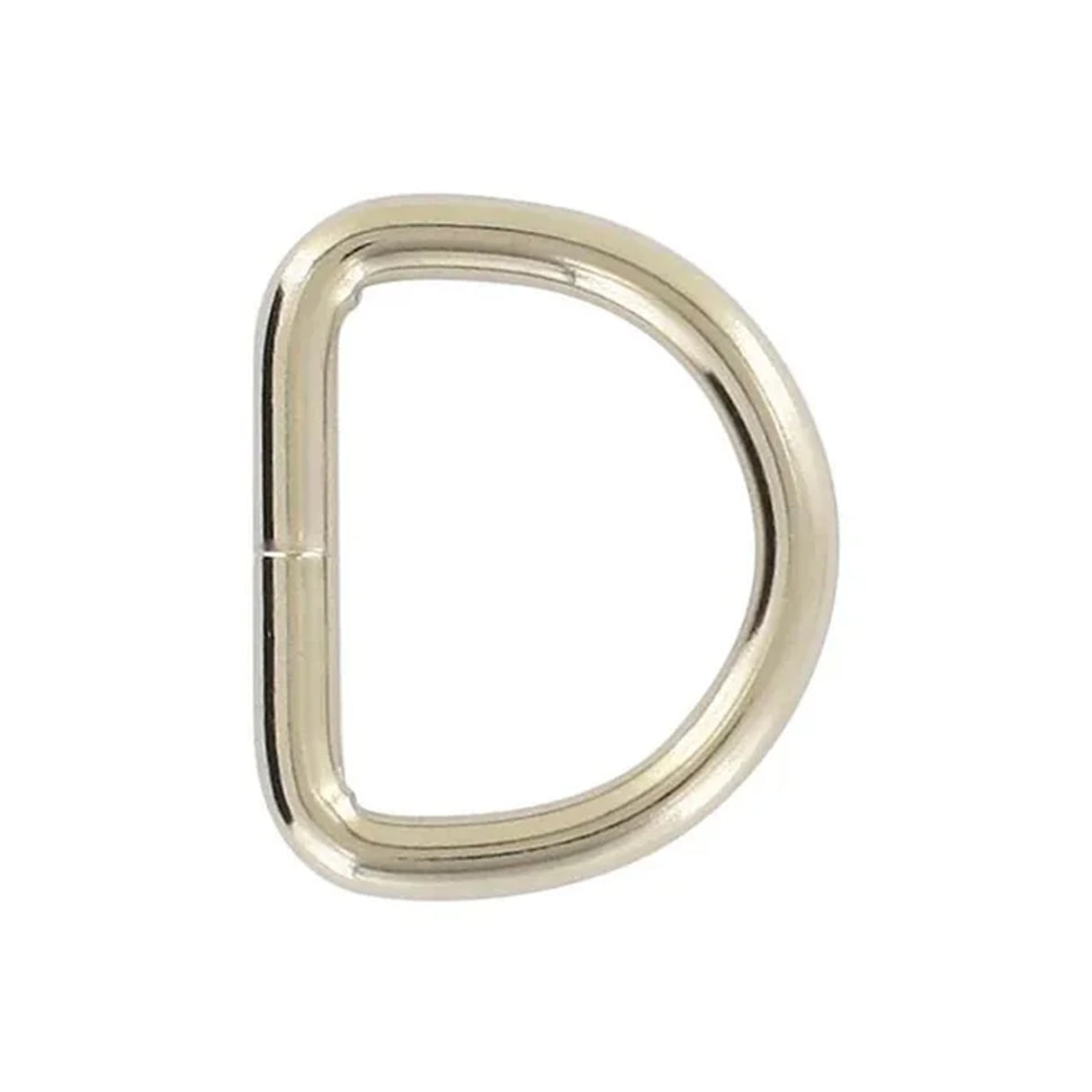 3/4" Nickel, Welded D Ring, Steel, #P-2141