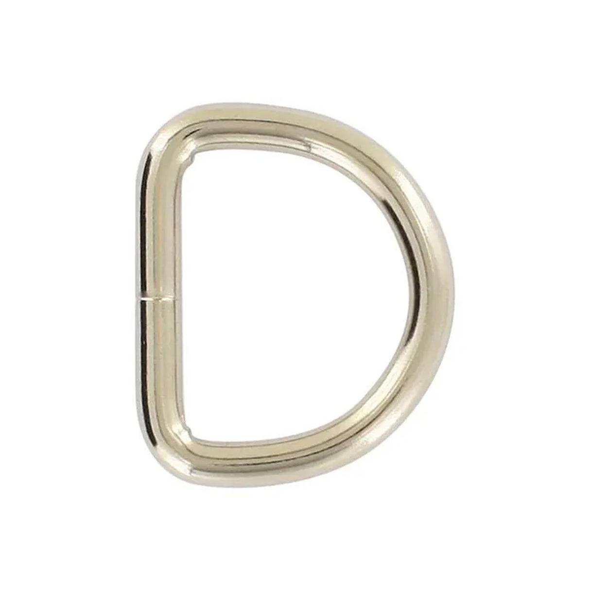 3/4" Nickel, Welded D Ring, Steel, #P-2141