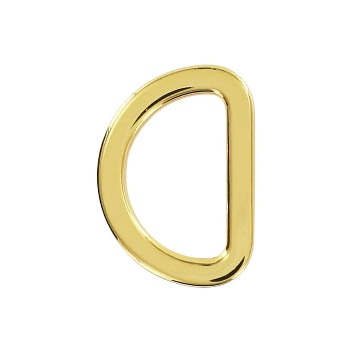 3/4" Shiny Gold, Flat Cast D Ring, Zinc Alloy-PK5, #P-2562-GOLD