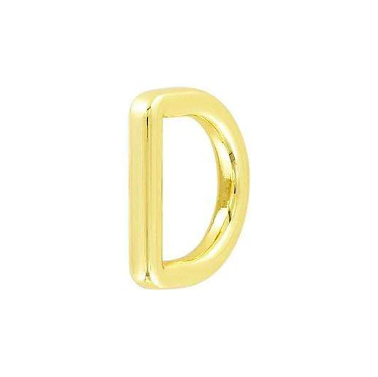 3/4"Shiny Gold, Solid D Ring, Zinc Alloy, #P-3151-GOLD