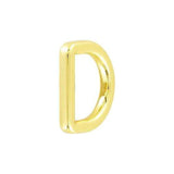 3/4"Shiny Gold, Solid D Ring, Zinc Alloy, #P-3151-GOLD