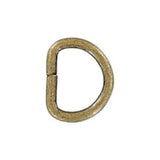 3/8" Antique Brass, Split D Ring, Steel, #P-975-ANTB