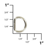 3/8" Nickel, Split D-Ring, Steel, #P-975-NP