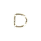 3/8" Nickel, Welded D Ring, Steel, #P-2227-NP