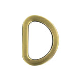 5/8" Antique Brass, Cast Flat D Ring, Zinc Alloy-PK5, #P-2563-ANTB