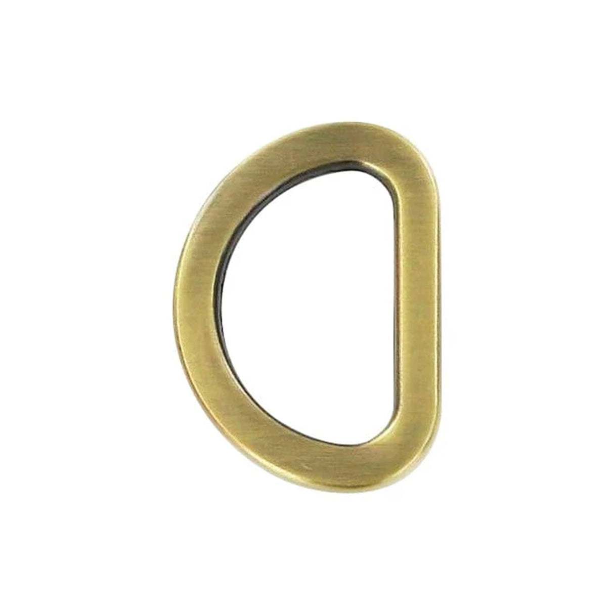 5/8" Antique Brass, Cast Flat D Ring, Zinc Alloy-PK5, #P-2563-ANTB