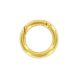 5/8" Shiny Gold, Spring Gate Round Ring, Zinc Alloy-PK5, #P-2578-GOLD