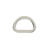 5/8" Shiny Nickel, Cast Flat D Ring, Zinc Alloy-PK5, #P-2563-NIC