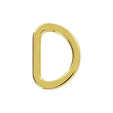 5/8" Shiny Gold, Cast Flat D Ring, Zinc Alloy-PK5, #P-2563-GOLD