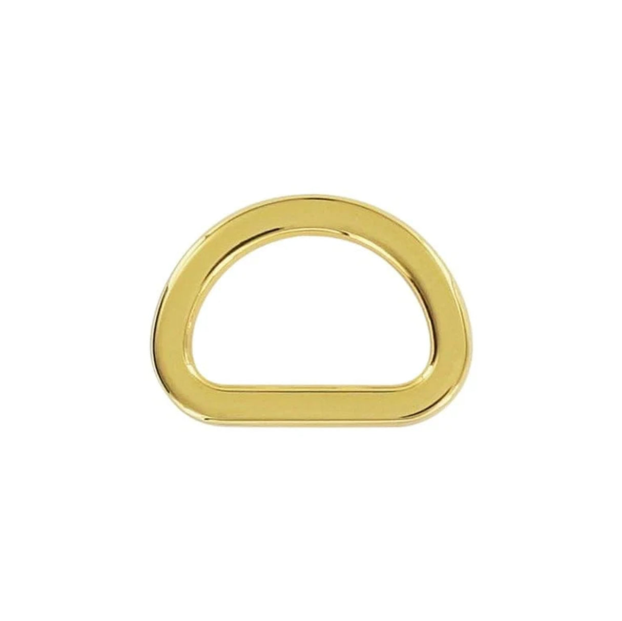 5/8" Shiny Gold, Cast Flat D Ring, Zinc Alloy-PK5, #P-2563-GOLD