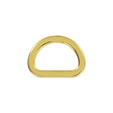 5/8" Shiny Gold, Cast Flat D Ring, Zinc Alloy-PK5, #P-2563-GOLD