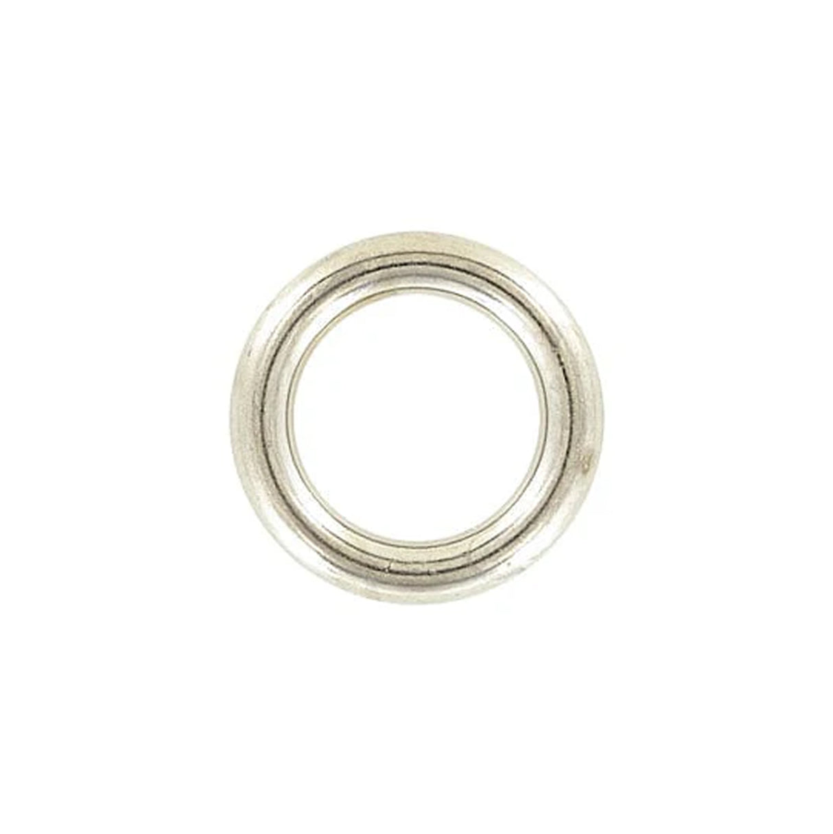 5/8" Shiny Nickel, Solid Round Ring, Zinc Alloy, #P-2327