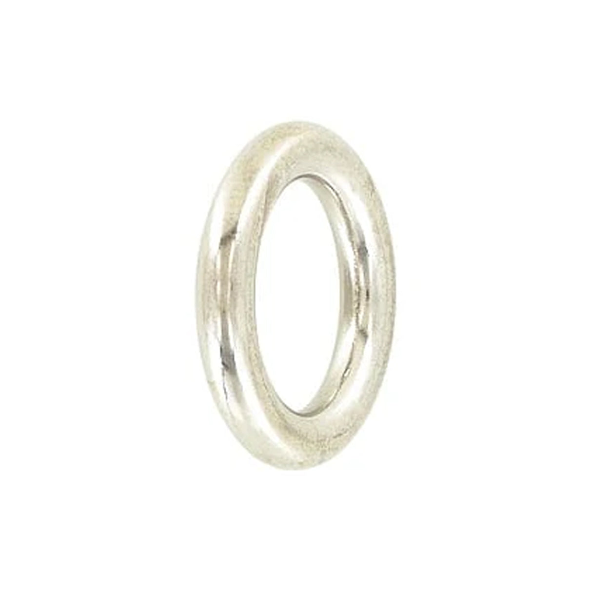 5/8" Shiny Nickel, Solid Round Ring, Zinc Alloy, #P-2327