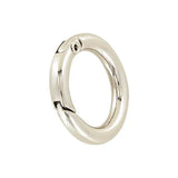 5/8" Shiny Nickel, Spring Gate Round Ring, Zinc Alloy-PK5, #P-2578-NIC