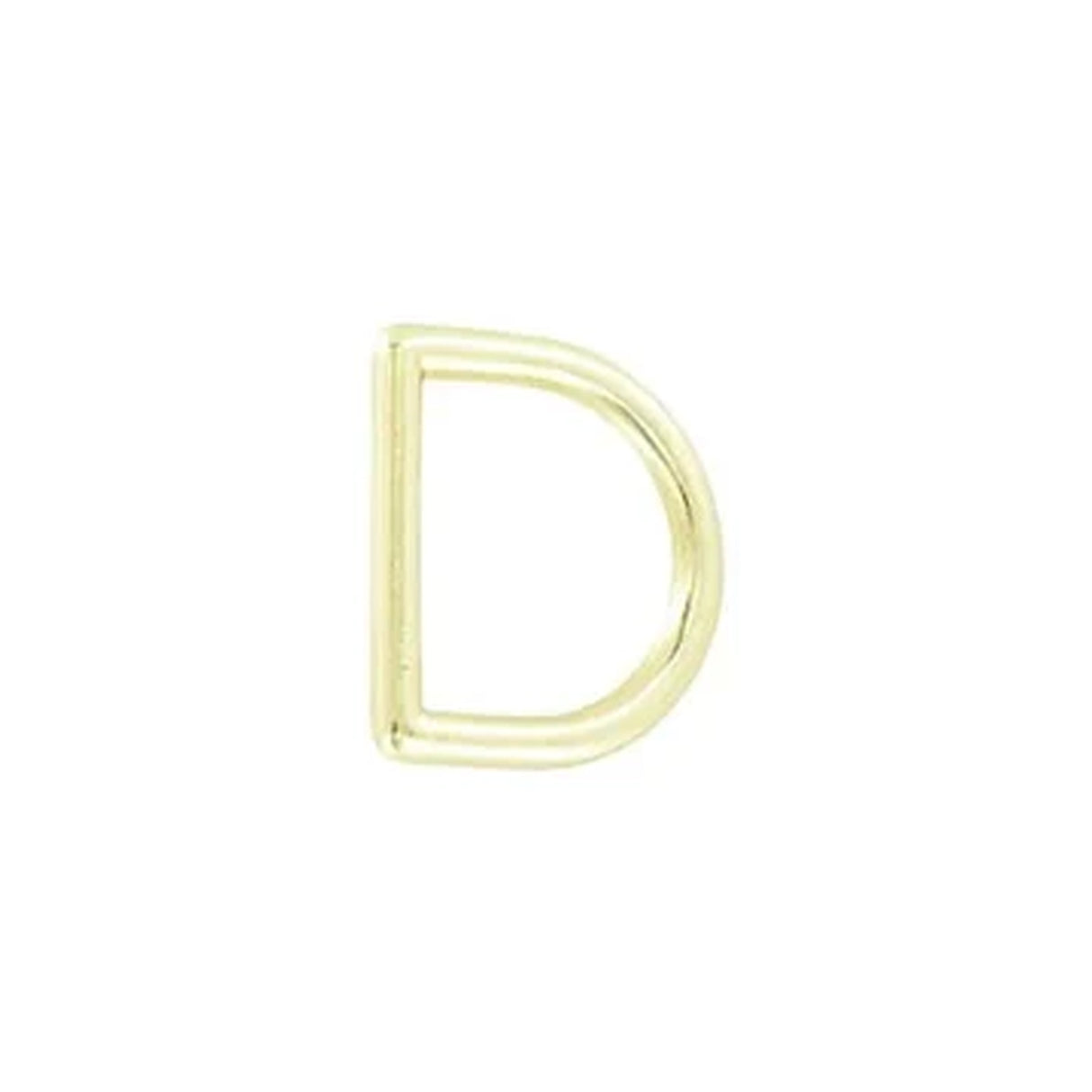 7/8" Shiny Gold, Solid D Ring, Zinc Alloy, #D-304-BP