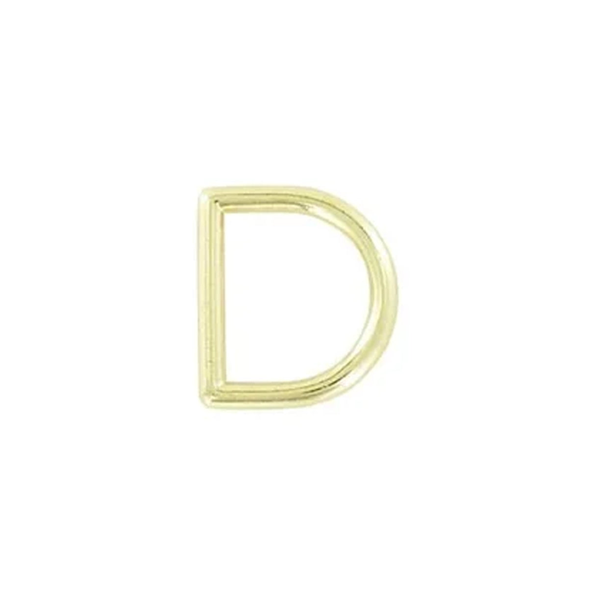 7/8" Shiny Gold, Solid D Ring, Zinc Alloy, #D-304-BP