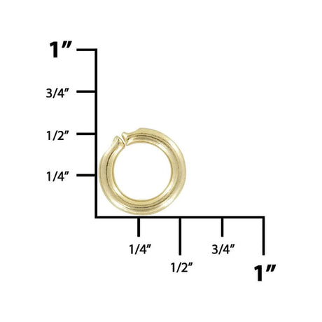 1/4" Gold Plated, Split Round Jump Ring, Steel, #A-416-GP