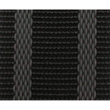 2" Black with Rubber Grip Strips, Web Strap, Polypropylene, #12-2-PWR