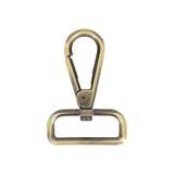 1 1/2" Antique Brass,  Lever Swivel Snap Hook Beveled, Zinc Alloy, #P-2892-ANTB