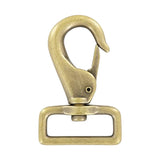 1 1/2" Antique Brass, Lever Swivel Snap Hook, Zinc Alloy, #P-2902-ANTB