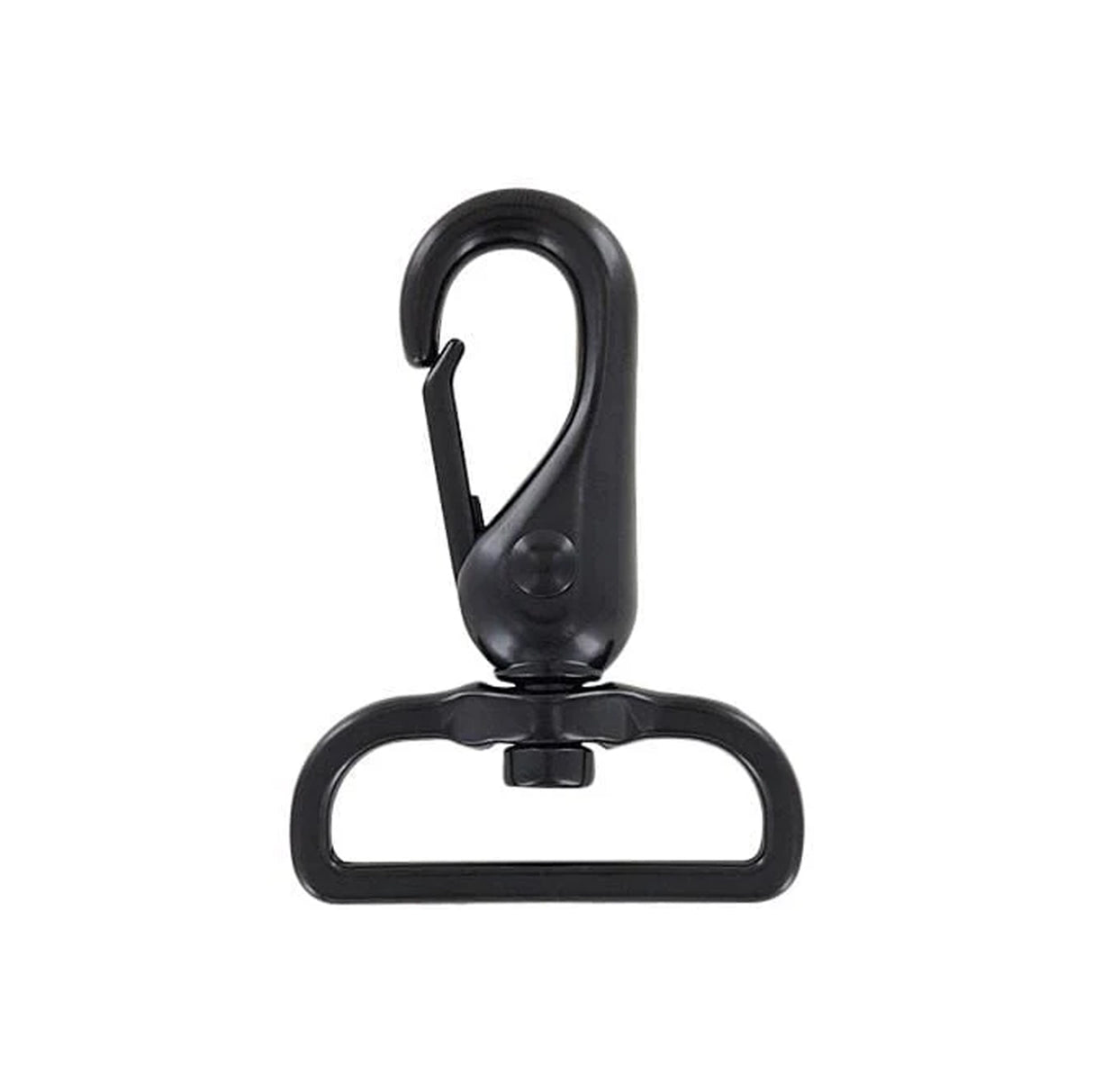 1 1/2" Shiny Black, Lever Swivel Snap Hook, Zinc Alloy, #P-2218-BLK