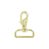 1 1/2" Shiny Gold, Lever Swivel Snap Hook, Zinc Alloy, #P-2059-BP