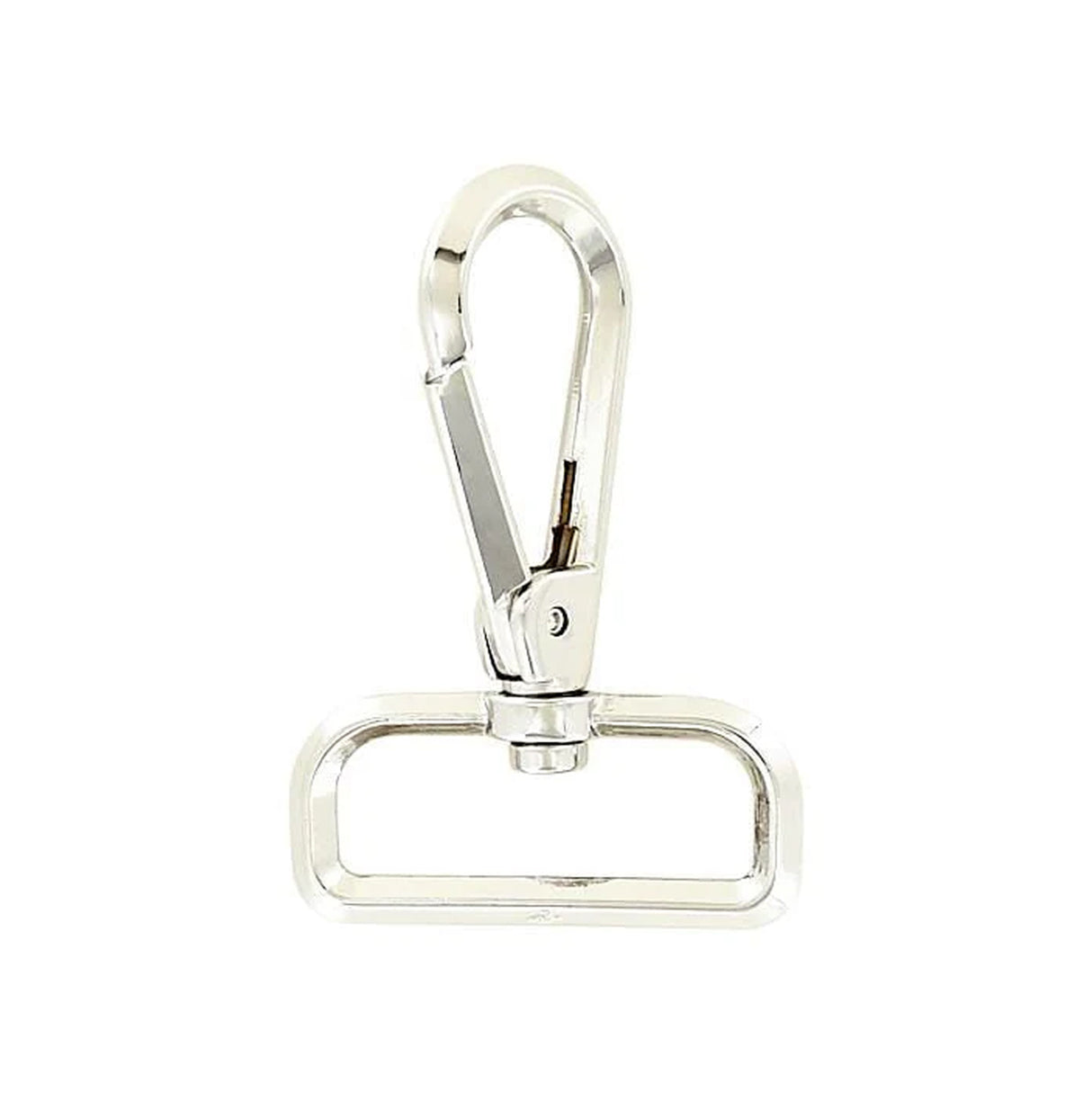 1 1/2" Shiny Nickel,  Lever Swivel Snap Hook Beveled, Zinc Alloy, #P-2892-NIC