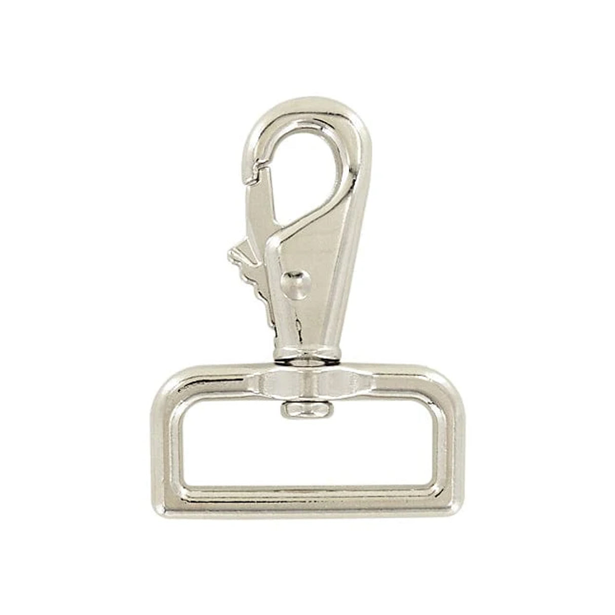 1 1/2" Shiny Nickel, Lever Swivel Snap Hook, Zinc Alloy, #P-2059-NP