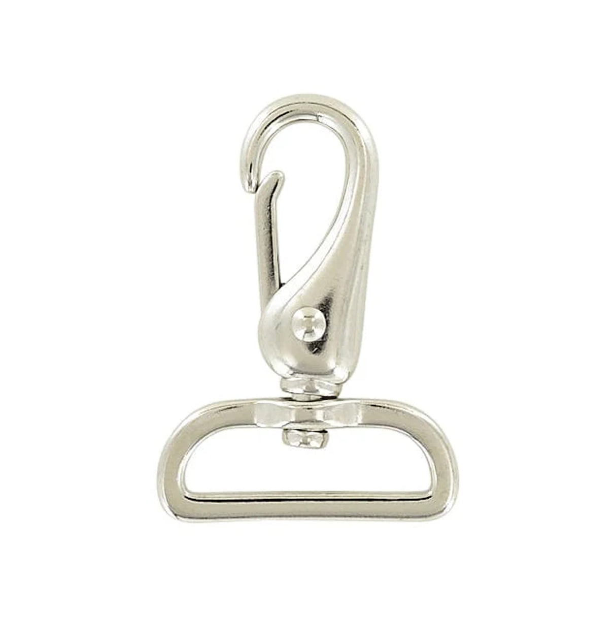 1 1/2" Shiny Nickel, Lever Swivel Snap Hook, Zinc Alloy, #P-2218-NP