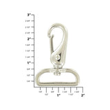 1 1/2" Shiny Nickel, Lever Swivel Snap Hook, Zinc Alloy, #P-2218-NP