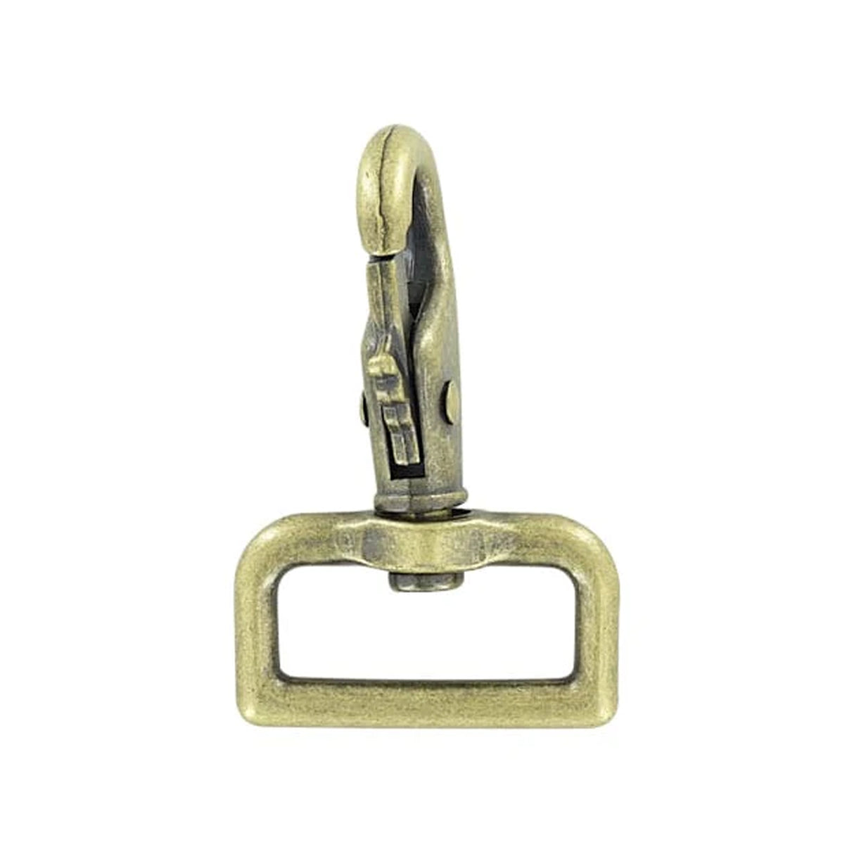 1 1/4" Antique Brass, Lever Swivel Snap Hook, Zinc Alloy, #P-2107-ANTB