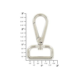 1 1/4" Shiny Nickel, Lever Swivel Snap Hook, Zinc Alloy, #P-2947-NIC