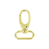 1 1/4" Shiny Gold, Lever Swivel Snap Hook, Zinc Alloy, #P-2149-GOLD