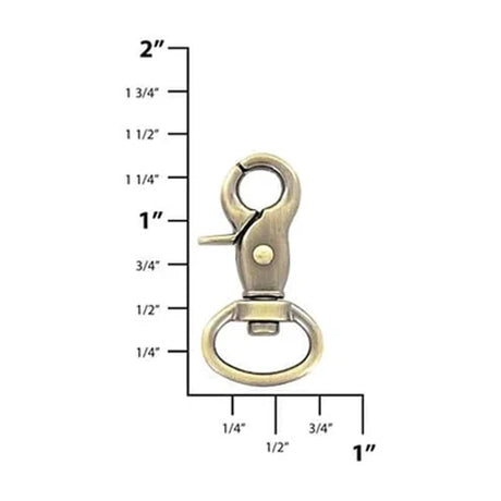 1/2" Antique Brass, Trigger  Swivel Snap Hook, Zinc Alloy-PK5, #P-2827-ANTB