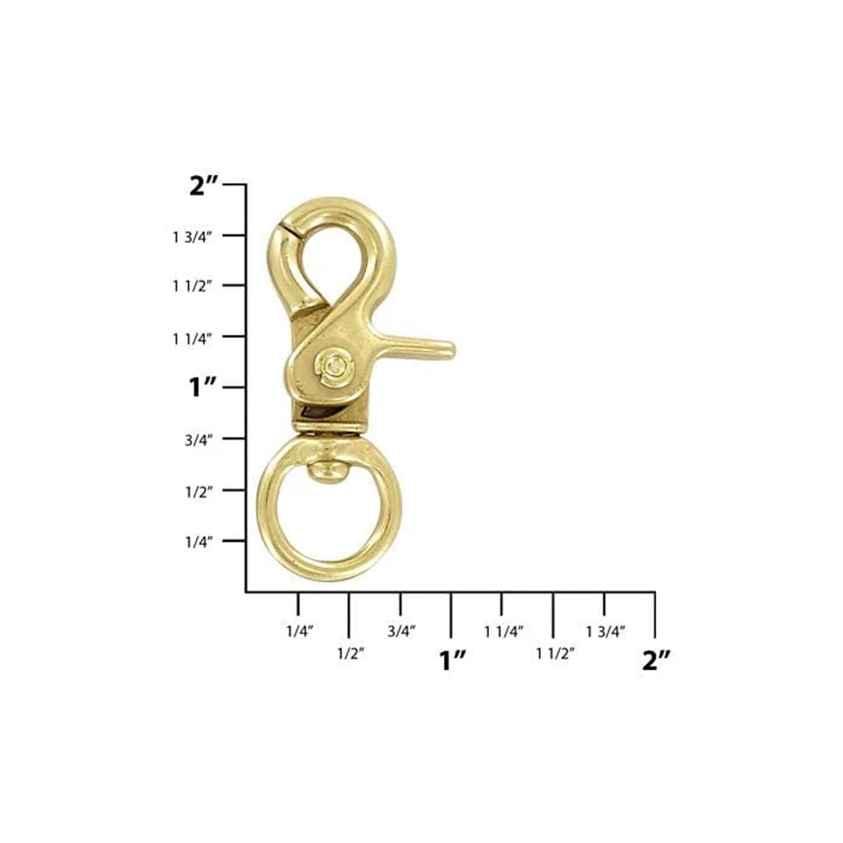 1/2" Brass, Trigger Swivel Snap Hook, Solid Brass, #P-2124