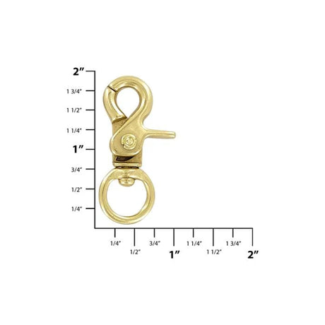 1/2" Brass, Trigger Swivel Snap Hook, Solid Brass, #P-2124