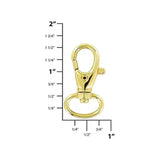 1/2" Shiny Gold, Trigger  Swivel Snap Hook, Zinc Alloy-PK5, #P-1276-GOLD