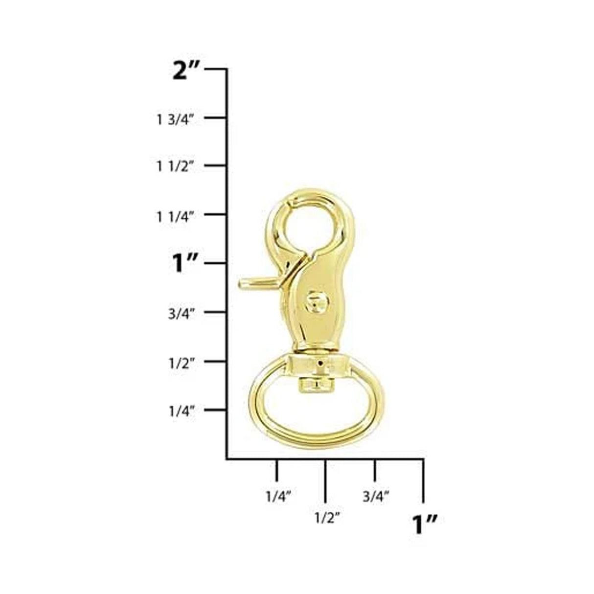 1/2" Shiny Gold, Trigger  Swivel Snap Hook, Zinc Alloy-PK5, #P-2827-GOLD