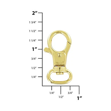 1/2" Gold, Trigger Swivel Snap Hook, Zinc Alloy, #P-3125-GOLD