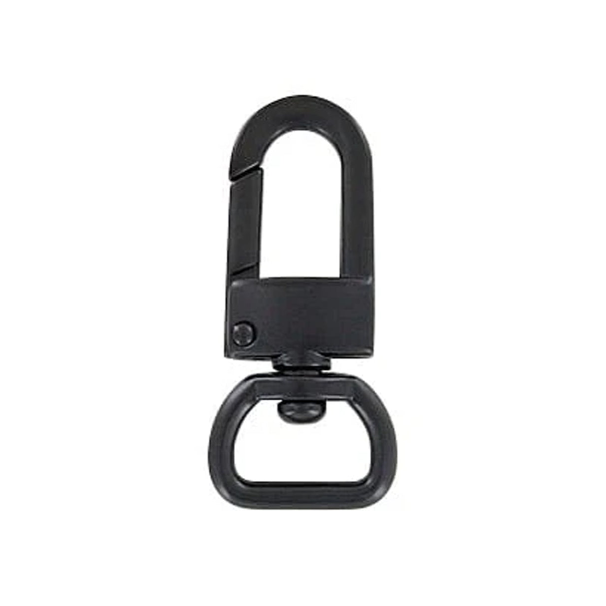 1/2" Matte Black, Lever Swivel Snap Hook, Zinc Alloy, Zinc Alloy-5pk, #P-2765-BLK