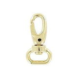 1/2" Shiny Gold, Lever Swivel Snap Hook, Zinc Alloy- 5pk, #P-2297-GOLD