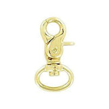 1/2" Shiny Gold, Trigger  Swivel Snap Hook, Zinc Alloy-PK5, #P-2827-GOLD