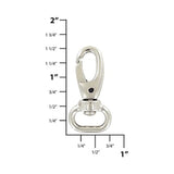 1/2" Shiny Nickel, Lever Swivel Snap Hook, Zinc Alloy-PK5, #P-2297-NP