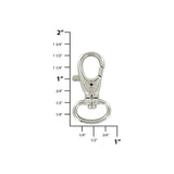 1/2" Shiny Nickel, Trigger  Swivel Snap Hook, Zinc Alloy -PK5, #P-1276-NP