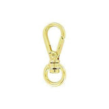 1/4" Shiny Gold, Lever Swivel Snap Hook, Zinc Alloy-PK5, #P-3128-GOLD